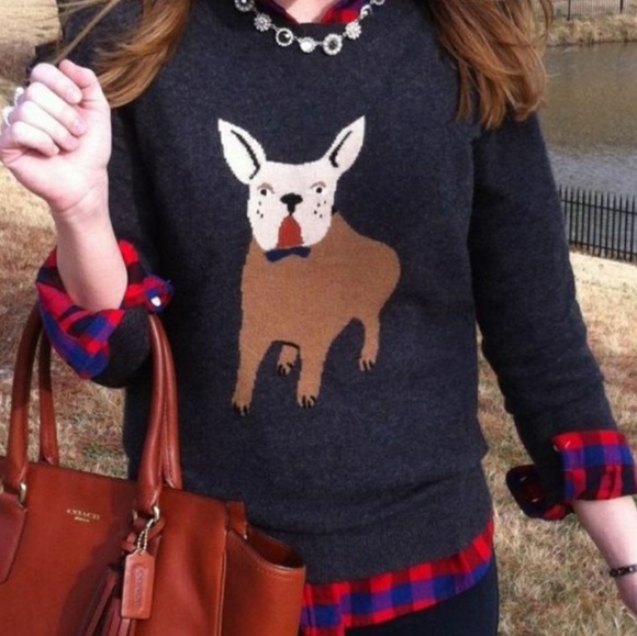 J. Crew Frenchie Dog Sweater - Picture 1 of 8